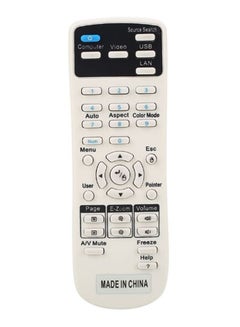 Buy Projector Remote Control For EPSON 1599176 EX3220 EX5230 EX6220 EX7220 White in UAE