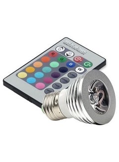 Buy 16 Color LED RGB Magic Light Bulb With IR Remote White in Saudi Arabia