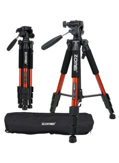 Buy Q111 Professional Camera Tripod With Pan Head Plate Black/Orange in Saudi Arabia