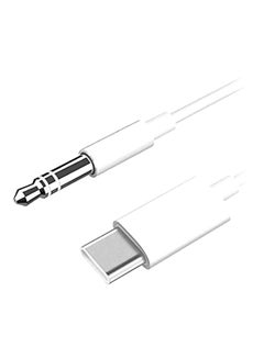 Buy Type C To 3.5mm Aux Cable White in UAE