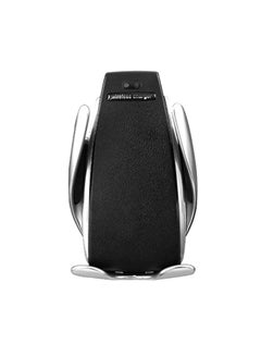 Buy 360° Automatic Clamping Wireless Car Charger Mount Black/Silver in Saudi Arabia