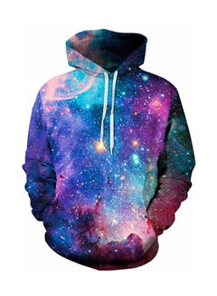 Buy Star Pattern Hoodie Multicolour in UAE