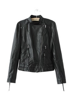 Buy Slim Long Sleeve Jacket Black in UAE