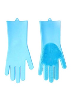 Buy 2-Piece Silicone Scrubber Gloves Multicolor 13.6x6.1cm in Egypt