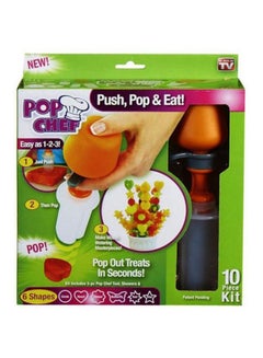 Buy Push, Pop And Eat! Slicer Orange/White/Clear in UAE