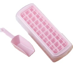 Buy Ice Cube Tray With Scoop Pink in UAE