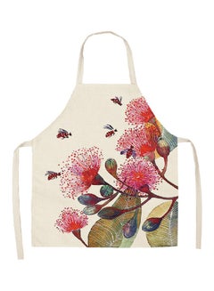 Buy Printed Household Apron White/Red/Yellow 68x55centimeter in Saudi Arabia