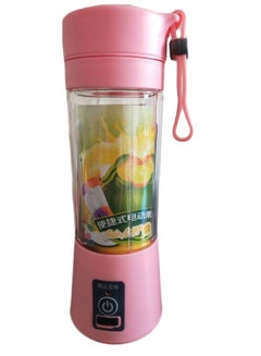 Buy Mini Usb Rechargeable 4 Blade Smoothies Blender Juice 400.0 ml YY-83 Pink in Saudi Arabia