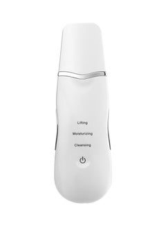 Buy Ultrasonic Face Cleaner Skin Scrubber Care White in UAE