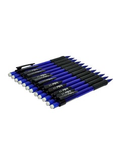 اشتري 12-Piece Mechanical Pencil With Built-in Eraser Black في الامارات