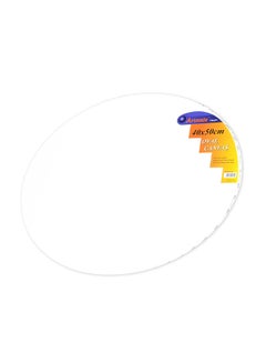 Buy Oval Shape Canvas,40x50cm White in UAE