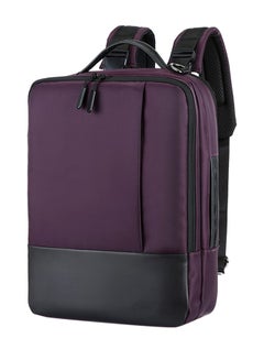 اشتري Multi-Functional Laptop Backpack Purple/Black في السعودية