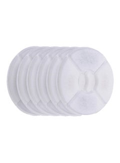 Buy 6-Piece Replacement Water Fountain Filters White in Saudi Arabia