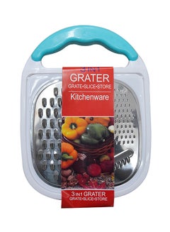 Buy 3 In 1 Vegetable Grater Silver 5.3x4x2inch in UAE