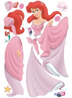 Buy Disney Princess Ariel Peel & Stick With Gems Giant Wall Sticker in UAE