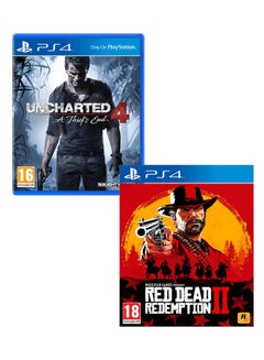 اشتري لعبة Uncharted 4 : A Theif's End مع لعبة Red Dead Redemption 2 - لجهاز بلايستيشن 4 - action_shooter - playstation_4_ps4 في مصر