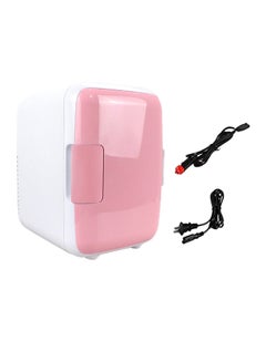 Buy Car Use Mini Refrigerator 4L With Energy Saver 4 L JD0022 Pink/White in UAE