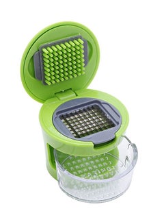 Buy Garlic Chopper Clear/Green 7.5x6centimeter in Saudi Arabia