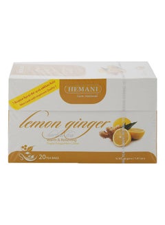 Buy Lemon Ginger Herbal Tea 20 Bags 40grams in UAE