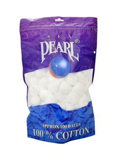 Buy 100-Piece Ear Balls Set White 100 Swabs in UAE