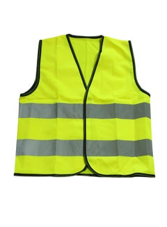 Buy Reflective Safety Vest Fluorescent Yellow/Grey in Saudi Arabia