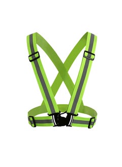 Buy Reflective Safety Vest Fluorescent Green/Grey in UAE