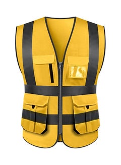 Buy Reflective Safety Vest Gold/Grey in UAE