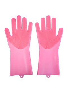 اشتري Silicone Dish Washing Gloves وردة حمراء 16x14x12 سنتيمتر في الامارات