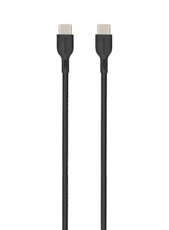 Buy 60W Power Delivery Enabled USB-C to USB-C Data Sync & Charge Cable Black in UAE