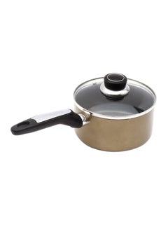 Buy Saucepan With Lid Beige/Black 16cm in UAE