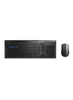اشتري مجموعة ماوس ولوحة مفاتيح لاسلكية للكمبيوتر المكتبي أسود في الامارات