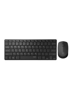 Buy Wireless Desktop Keyboard Mouse Combo Black in Saudi Arabia