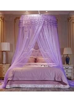 Buy Elegant Bed Canopy Net Polyester Purple 100centimeter in UAE