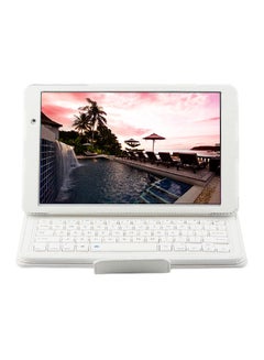Buy Wireless Bluetooth Keyboard With Case Cover For Huawei MediaPad M2 White in Saudi Arabia