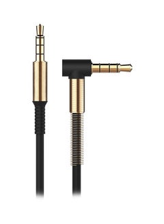 Buy Male Audio Cable Black/Gold in Saudi Arabia