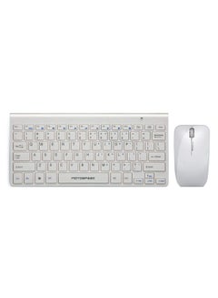 Buy Wireless Mini Keyboard With Mouse Combo White in UAE