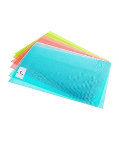 Buy 6-Piece Refrigerator Drawer Mat Set Multicolour 18x13.5x2centimeter in Saudi Arabia