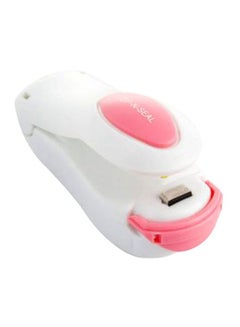 اشتري Portable Plastic Bag Sealer White/Pink في مصر