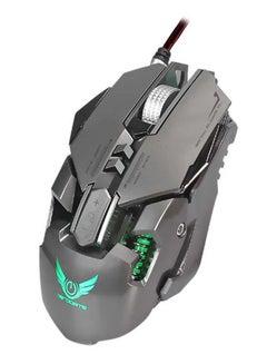 اشتري USB Wired Mechanical Gaming Mouse Grey/Green في الامارات