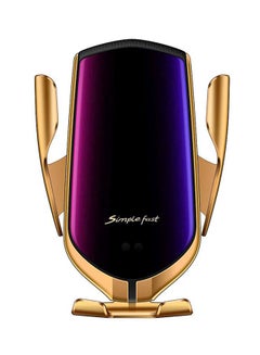 Buy Wireless Car Charger Mount Gold in UAE