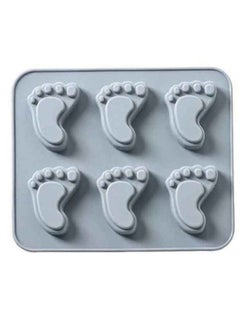 Buy Little Feet Cake Mould Light Blue 15.7 x 13centimeter in UAE