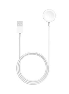 Buy Magnetic Wireless Charging USB Cable Adapter Charge For Smart Watch White in Saudi Arabia