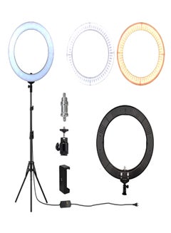 Buy Dimmable LED Photographic Ring Light Black/White in Saudi Arabia
