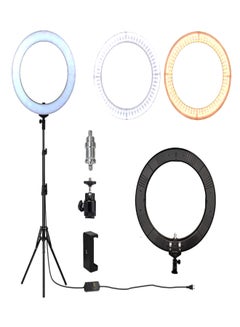 اشتري Dimmable LED Photographic Ring Light Black/White في السعودية