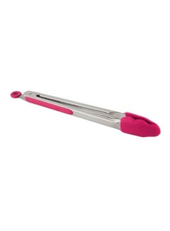 Buy Silicone Cooking Tong Rose Red/Silver in Egypt