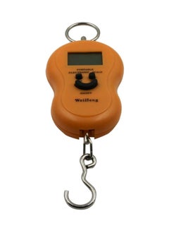 Buy Digital Hanging Weight Scale Hook With LCD Display Orange in Egypt
