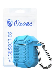 Buy Protective Case For Apple AirPods 2/1 With Keychain Holder Blue/Silver in UAE