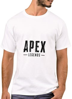 اشتري تيشيرت بأكمام قصيرة مطبوع عليه كلمة "Apex" White في السعودية