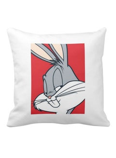 Buy Bugs Bunny Printed Square Pillow White 40 x 40centimeter in UAE