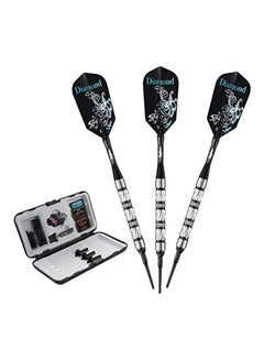 Buy Set Of 3 Diamond Tungsten Soft Tip Darts With Storage And Travel Case 18grams in UAE